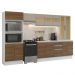 Armário de Cozinha Completa 100% MDF 310 cm Branco/Rustic/Crema Smart Madesa 04