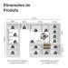 Armário de Cozinha Completa 100% MDF 310 cm Branco/Rustic/Crema Smart Madesa 04