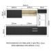 Armário de Cozinha Completa 100% MDF 310cm Branco/Preto Acordes Madesa 01