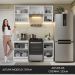Armário de Cozinha Completa 160cm Branco Glamy Madesa 07