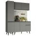 Armário de Cozinha Completa 160cm Cinza Nice Madesa 01