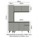 Armário de Cozinha Completa 160cm Cinza Nice Madesa 01