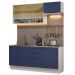 Armário de Cozinha Completa 180 cm Branco/Azul Vik Madesa 05