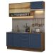 Armário de Cozinha Completa 180 cm Rustic/Azul Vik Madesa 05