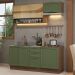 Armário de Cozinha Completa 180 cm Rustic/Verde Vik Madesa 05