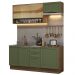 Armário de Cozinha Completa 180 cm Rustic/Verde Vik Madesa 05