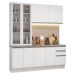 Armário de Cozinha Completa 190cm Branco Glamy Madesa 05