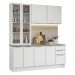 Armário de Cozinha Completa 190cm Branco Veludo Lux Madesa 02