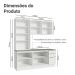 Armário de Cozinha Completa 190cm Branco Veludo Lux Madesa 02