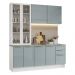 Armário de Cozinha Completa 190cm Branco/Cinza Lux Madesa 02