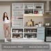 Armário de Cozinha Completa 190cm Branco/Cinza Lux Madesa 02