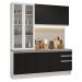 Armário de Cozinha Completa 190cm Branco/Preto Glamy Madesa 05