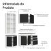 Armário de Cozinha Completa 190cm Branco/Preto Glamy Madesa 05