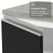 Armário de Cozinha Completa 190cm Branco/Preto Glamy Madesa 05