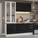 Armário de Cozinha Completa 190cm Branco/Preto Lux Madesa 02