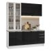 Armário de Cozinha Completa 190cm Branco/Preto Lux Madesa 02