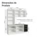 Armário de Cozinha Completa 190cm Branco/Preto Lux Madesa 02