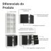 Armário de Cozinha Completa 190cm Branco/Preto Lux Madesa 02