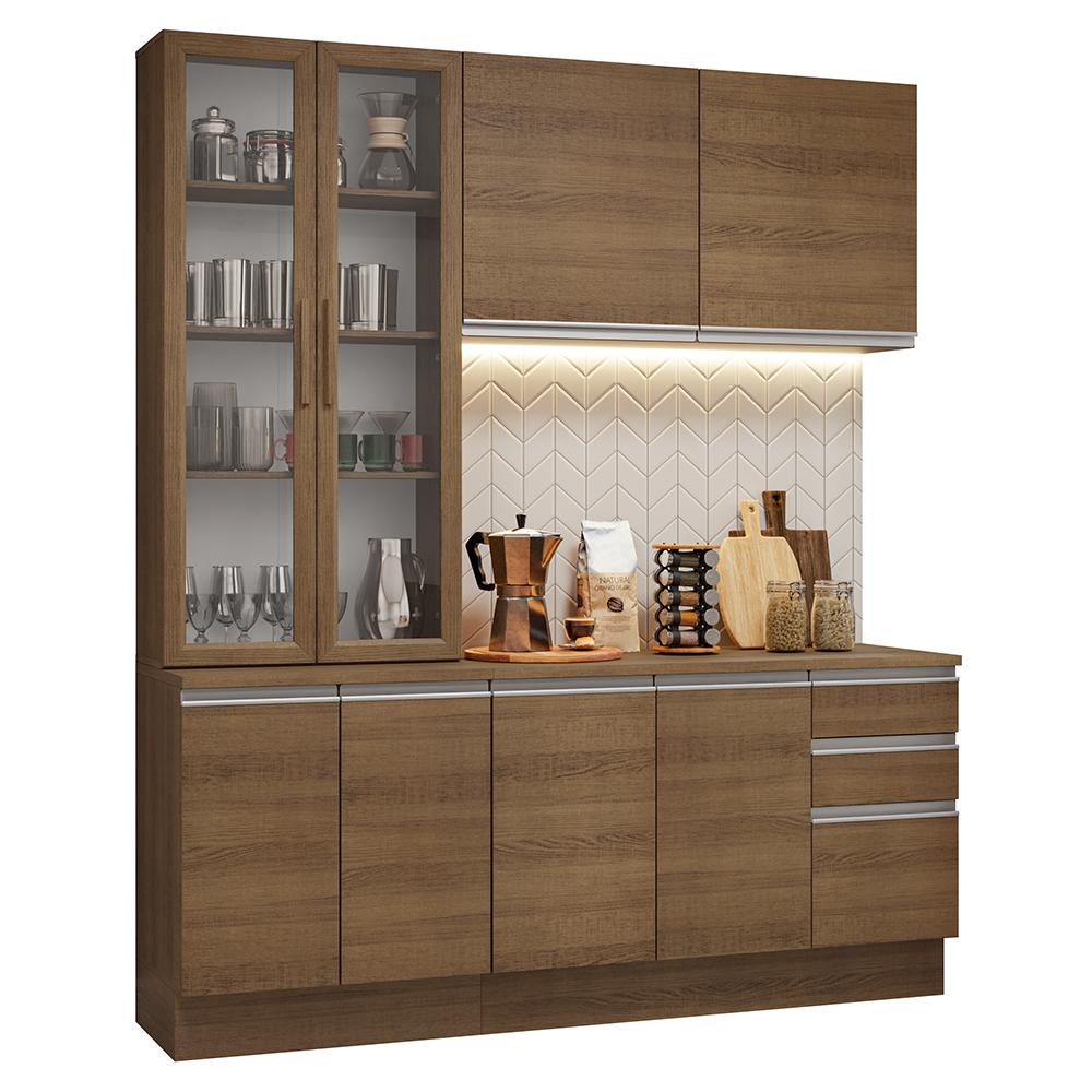 Armário de Cozinha Completa 190cm Rustic Glamy Madesa 05