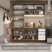 Armário de Cozinha Completa 190cm Rustic/Branco Glamy Madesa 05