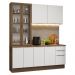 Armário de Cozinha Completa 190cm Rustic/Branco Stella Madesa 03