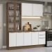 Armário de Cozinha Completa 190cm Rustic/Branco Veludo Lux Madesa 02