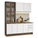 Armário de Cozinha Completa 190cm Rustic/Branco Veludo Lux Madesa 02