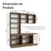 Armário de Cozinha Completa 190cm Rustic/Branco Veludo Lux Madesa 02