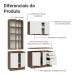 Armário de Cozinha Completa 190cm Rustic/Branco Veludo Lux Madesa 02