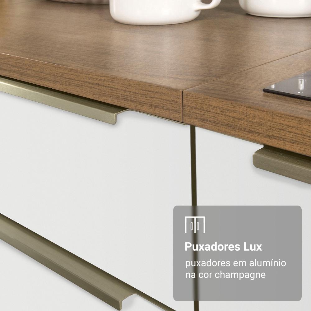 Armário de Cozinha Completa 190cm Rustic/Branco Veludo Lux Madesa 02