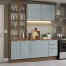 Armário de Cozinha Completa 190cm Rustic/Cinza Lux Madesa 02