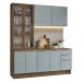 Armário de Cozinha Completa 190cm Rustic/Cinza Lux Madesa 02