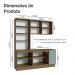 Armário de Cozinha Completa 190cm Rustic/Cinza Lux Madesa 02
