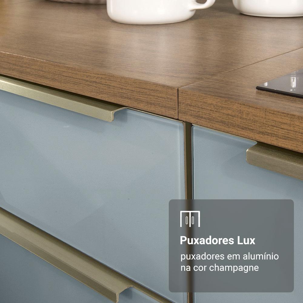 Armário de Cozinha Completa 190cm Rustic/Cinza Lux Madesa 02