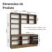 Armário de Cozinha Completa 190cm Rustic/Preto Glamy Madesa 05