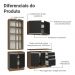 Armário de Cozinha Completa 190cm Rustic/Preto Glamy Madesa 05