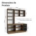Armário de Cozinha Completa 190cm Rustic/Preto Lux Madesa 02