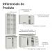 Armário de Cozinha Completa 190cm com Cristaleira Branco Agata Madesa 01