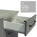 Armário de Cozinha Completa 190cm com Cristaleira Branco/Cinza Agata Madesa 01