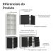 Armário de Cozinha Completa 190cm com Cristaleira Branco/Preto Agata Madesa 01