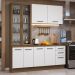 Armário de Cozinha Completa 190cm com Cristaleira Rustic/Branco Agata Madesa 01