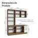 Armário de Cozinha Completa 190cm com Cristaleira Rustic/Branco Agata Madesa 01