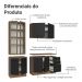 Armário de Cozinha Completa 190cm com Cristaleira Rustic/Preto Agata Madesa 01