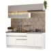 Armário de Cozinha Completa 200cm Branco/Crema Glamy Madesa 07
