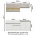 Armário de Cozinha Completa 200cm Branco/Crema Glamy Madesa 07