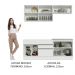 Armário de Cozinha Completa 200cm Branco/Crema Glamy Madesa 07