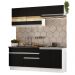 Armário de Cozinha Completa 200cm Branco/Preto Glamy Madesa 07