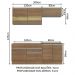 Armário de Cozinha Completa 200cm Rustic Glamy Madesa 07