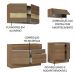Armário de Cozinha Completa 200cm Rustic Glamy Madesa 07