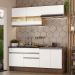 Armário de Cozinha Completa 200cm Rustic/Branco Glamy Madesa 07